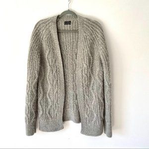 All Saints Tenet Wool Cable Open Cardigan sweater